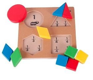 Fracciones geométricas de colores