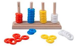 Ábaco vertical 4 hileras 40 pzs.