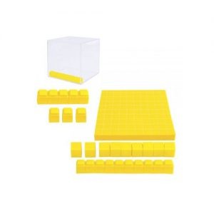 Base 10 con cubo transparente