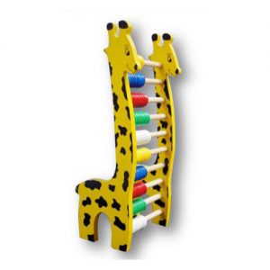 Ábaco Jirafa Horizontal Grande en Madera con 10 Filas
