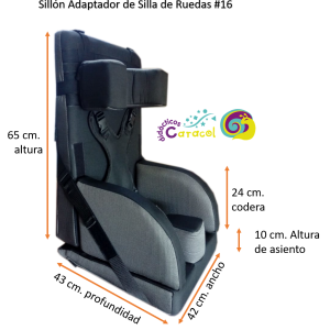 Asiento (Sillón) Posicionador Postural adaptador de silla de Ruedas #16