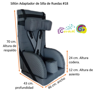 Asiento (Sillón) Posicionador Postural adaptador de silla de Ruedas #18