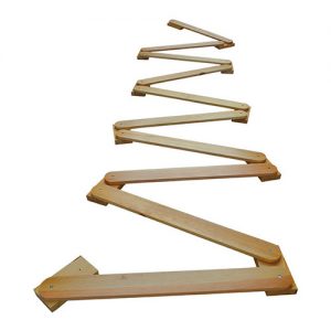 Barras de equilibrio en zigzag de madera
