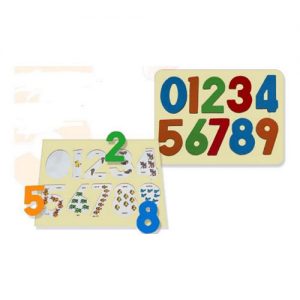 Resaque en Madera de Números Grande con Asociación 0-9