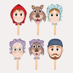 Máscaras para Cuentos Caperucita Roja